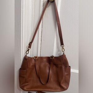 Fossil Tan Leather Shoulder Bag